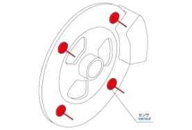 Runout measurement of a brake disk rotor