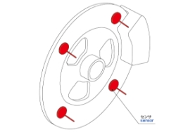 ブレーキディスクローター面振れ計測